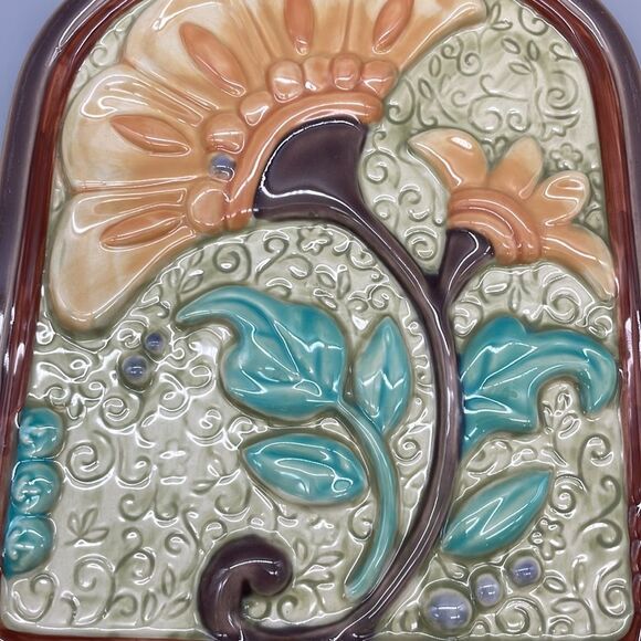 Vintage Enesco Ceramic Wall Plaque "create" Art Nouveau Style - Picture 4 of 7